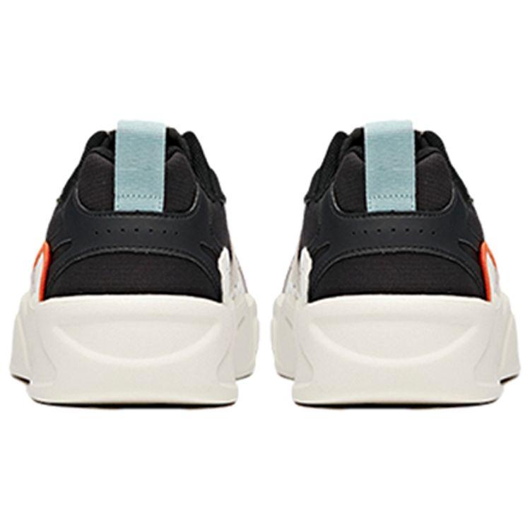 Anta Synthetic Leather Casual Shock Absorbing Non-Slip Wear-Resistant Low-Top Skate Shoes Men Sneakers Black White Teal 112038046-2