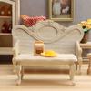 1:12 Dollhouse Miniature Retro Living Room Lignin Sofa Chair Model