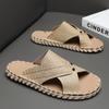 Fashion Fashion Men's Slippers Summer New Non-Slip Handmade Slippers High Quality Designer Casual Shoes Breathable Men Beach Sandals