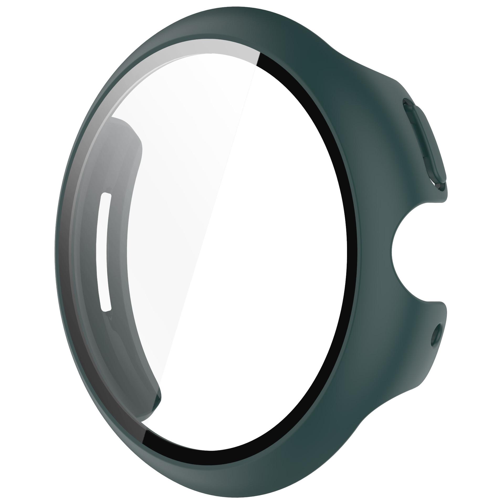 

Чохол для Google Pixel Watch 3 45mm 41mm PC All-around Bumper Protective Cover + Screen Protector для аксесуарів Pixel Watch 3 Pixel Watch 3 45mm зелений