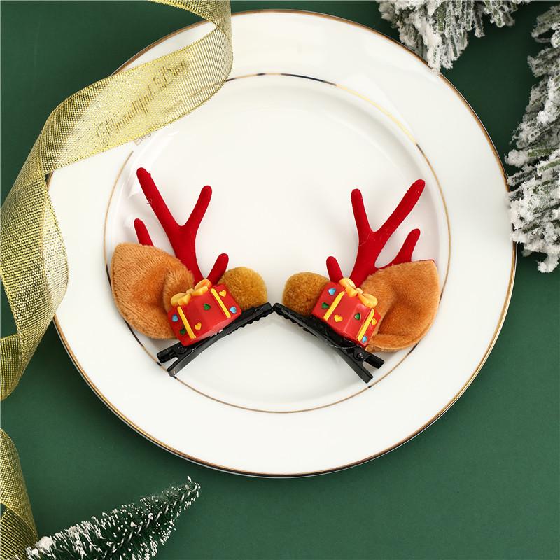 Christmas Elk Antler Hair Clips: Cute Princess Hair Accessories & Gifts for Children