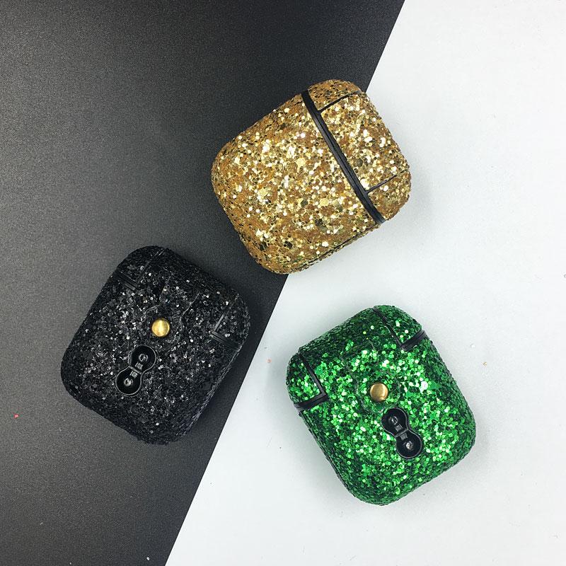 Etui ochronne na słuchawki Bling Bling do Airpods 1 2 Bluetooth Ochraniacz na słuchawki PC Pokrowiec na Airpods