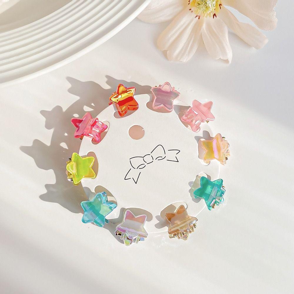 Hair Accessories Mini Hair Claw Hair Clip Flower Mini Hair Claw Elegant Star Hair Crab Clip  Girls