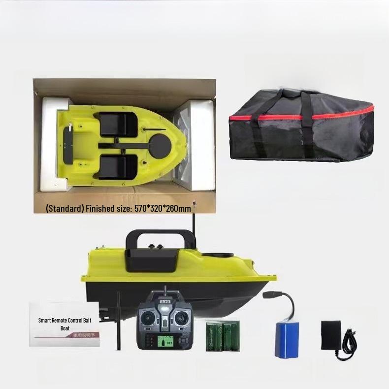 Fishing Boat GPS with Auto Return, 500m Remote Control, Bait Delivery, and Triple Storage Compartments