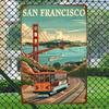 Vintage San Francisco Aluminiumschild Retro Metallplakette für Garage Café Hauswand