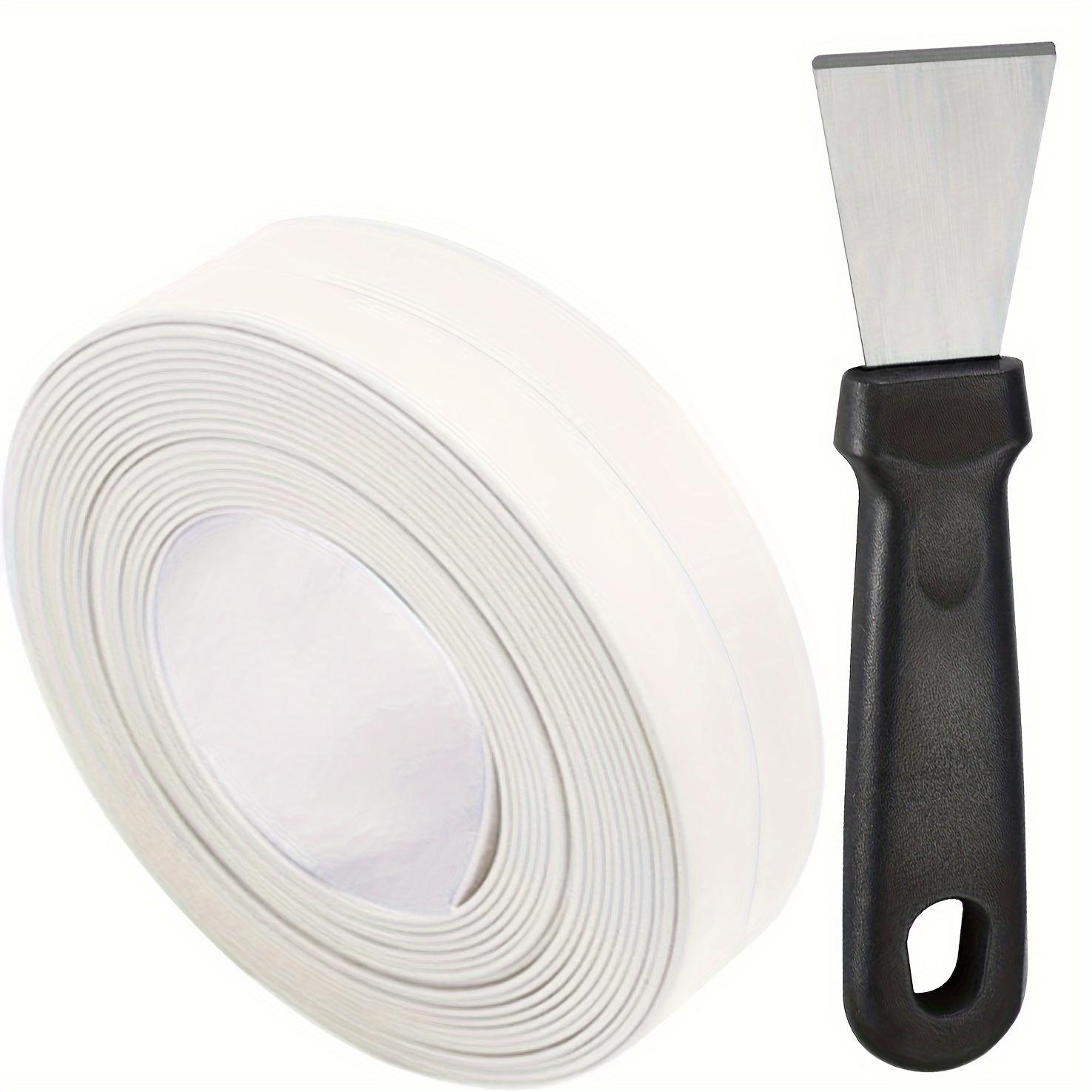 

1pc/3pcs/5pcs Caulk Tape Waterproof Self Adhesive,Razor Blade Scraper,Bathtub Caulk Strip Sealant Tape Sealing Strip
