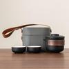 Ceramic Travel Tea Set: Portable Teapot with Two Cups - Perfect for Business Gifts & Holiday Souvenirs