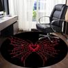 1pc Spider Web Office Round Area Rug, Indoor Mat Suitable ForOffice, Under Office Chairs Bedroom Living Room Home Decor, Room Deco q041