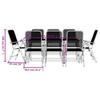 VidaXL Garden Dining Set 9 Pcs Anthracite Metal Mesh 3211823