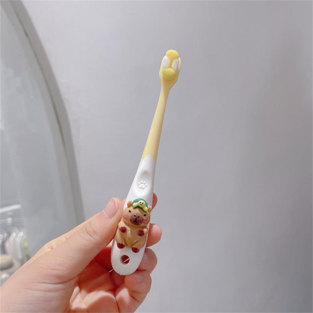 Anime Capybara Toothbrush Soft Fibre Hair Capybara Cartoon Children Toothbrush Toothed Care Eco-Friendly Cleaning Oral Tool