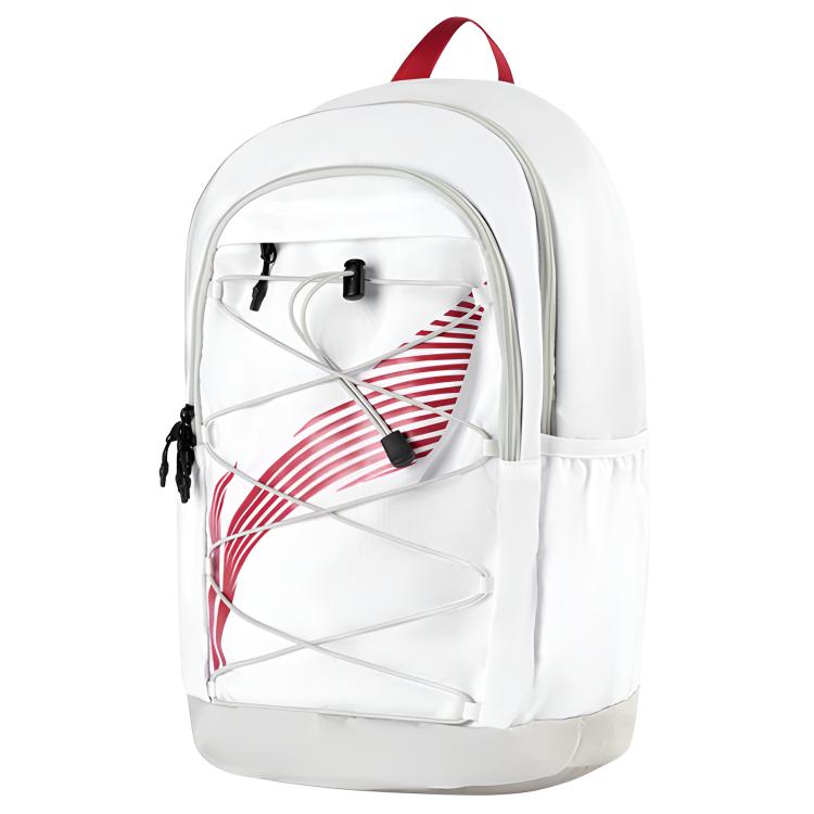 New LiNing Water Repellent Fabric Backpack Large Unisex Standard White/Garnet Red YBSV079-1