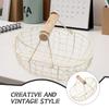 1Pcs Retro Style Iron Storage Basket Creative Vintage Household Organizer for Fruit Snacks Bread Kitchen Desktop Decorative