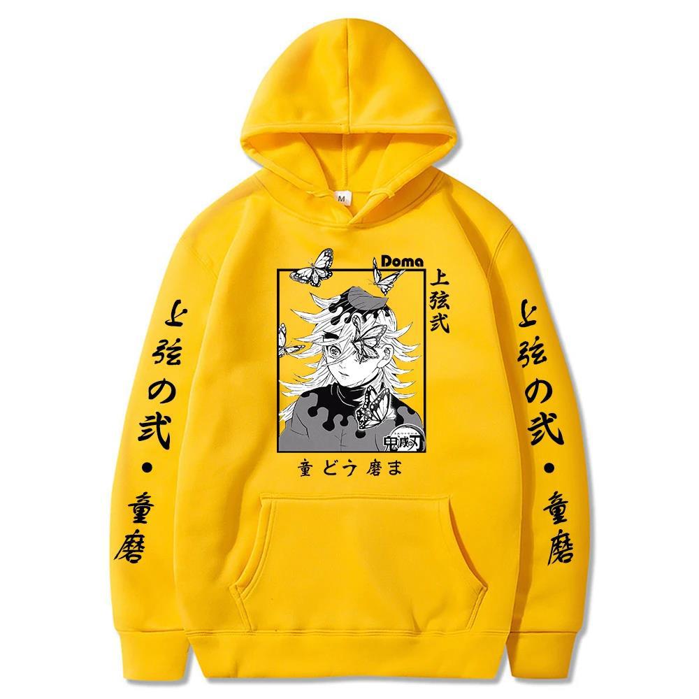 

Anime Hoodie Douma Graphic Print Hooded Men Women Harajuku Pullover Street Wear Unisex Autumn/Winter Plushed 3XL