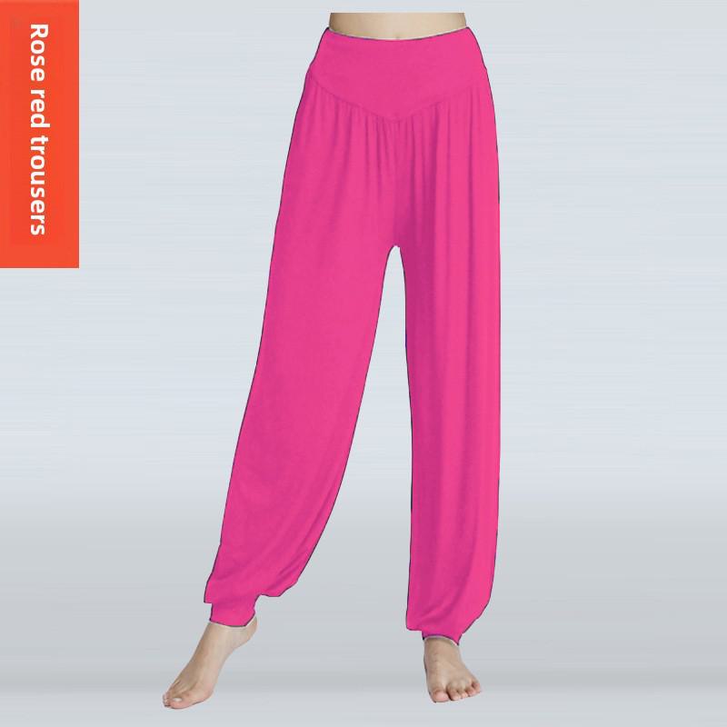 Pantaloni sportivi in modal per yoga e danza, pantaloni a campana larghi e di grandi dimensioni M