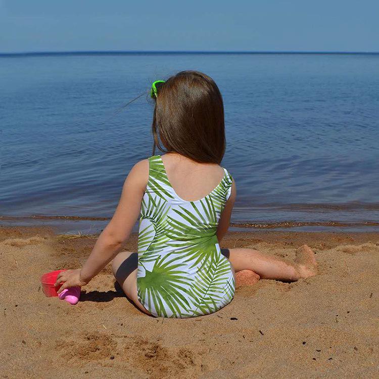 Infant Girls' Long-Sleeve Sun Protection Swimsuit (Ages 0-8)