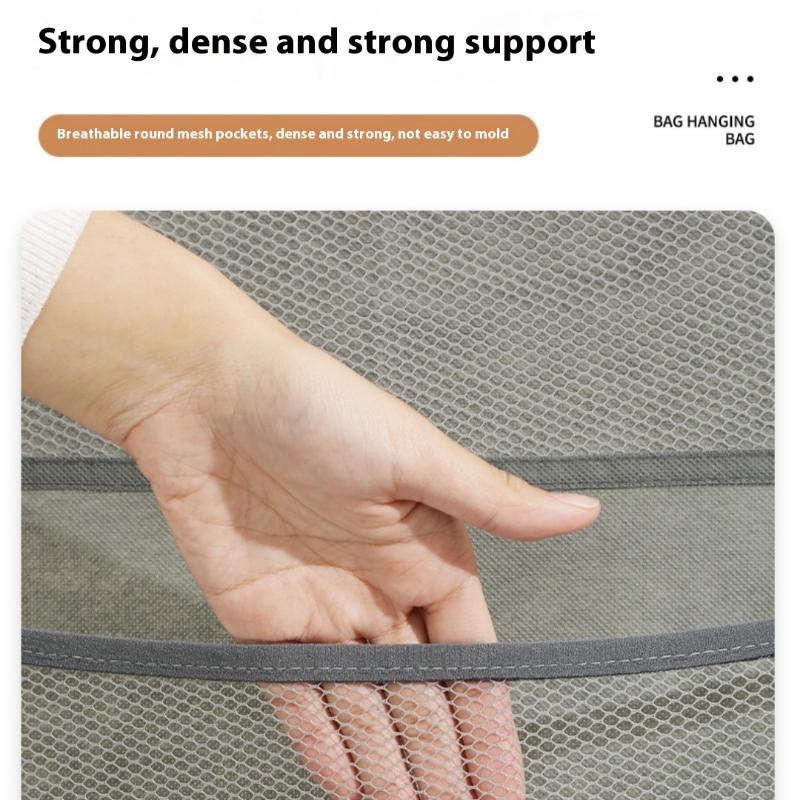 1Pcs Mesh Breathable Multifunctional Toy Storage Bag Over The Door Organizer With 2/4 Large Pockets Hanging Storage Shelves