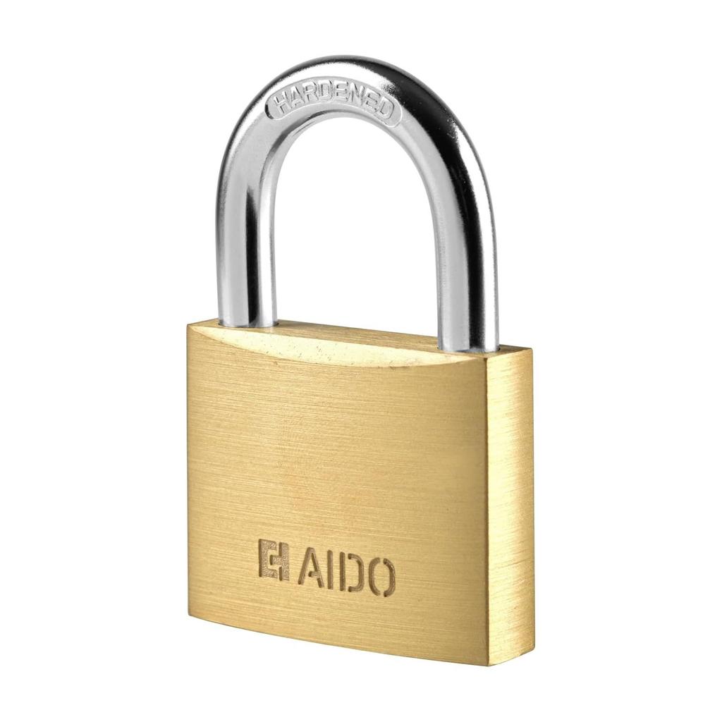 50mm Solid Brass Padlock | Lock for Main Doors, Home, Luggage, Cabinets, Lockers, Toolboxes | 4 Brass Keys