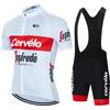 Cervélo Men Cycling Jersey Bib Shorts Set Road Bicycle Racing Apparel Lightweight Fabric Quick Dry Breathable Summer Sport Gear