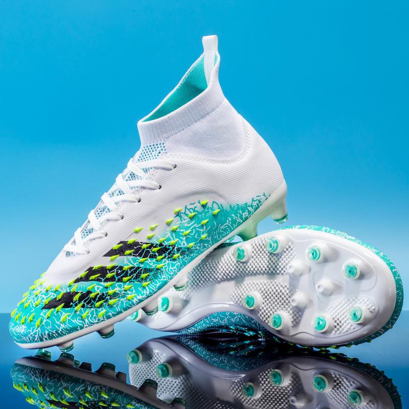 High-Top Football Shoes Men'S And Women'S Broken Nails And Long Nails Student Adult Grass Sports Competition Training Shoes