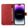 For iPhone 15 Pro Split Leather Stand Cover Multiple Card Slots Wallet Phone Case with Strap