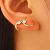 Earrings for Women S-Shape Cubic Zirconia Stud Earrings Jewelry Gift for Her On Valentine's Day Birthday Party