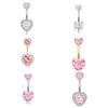 Simple Heart Navel Ring For Women Girls  Belly Button Rings Sexy Body Piercing Jewelry Exquisite Navel Ring Gifts