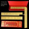 Five Emperors Blessing Gold Bar Brick Paperweight Ornament - Study and Office Decor