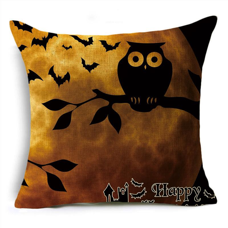 Halloween Theme Moon Night Series Pillowcase Dark Wind Sofa Cushion Cover Holiday Gift 40*40cm/45*45cm/50*50cm