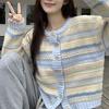 Early Autumn & Winter Women's Korean-Style Loose Striped Outerwear: Versatile Thin Knit Sweater Cardigan Coat