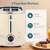 Polished Retro 40-100 Degrees C Kettle and Toaster Set - Cream
