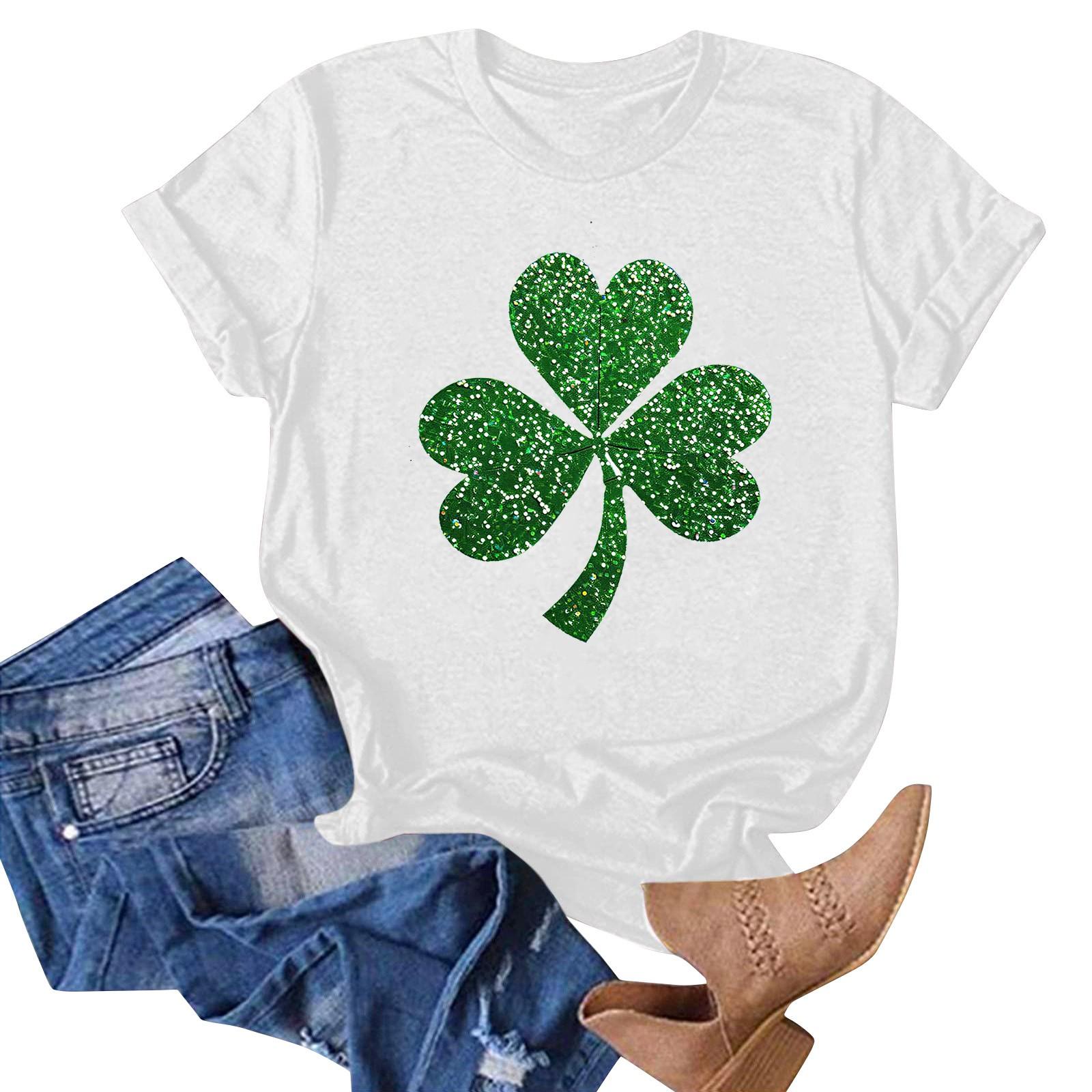 

Женский модный повседневный свободный пуловер с коротким рукавом и принтом с круглым вырезом L хаки