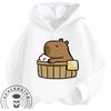 Loose Comfy Spring Autumn Hoodie Capybara Trendy Animal Motif Casual All Match Streetwear For Kids