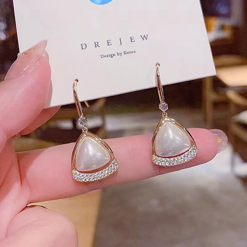Korean Diamond Inlaid Pearl Earrings - 2022 Trendy Long Retro Style for Women
