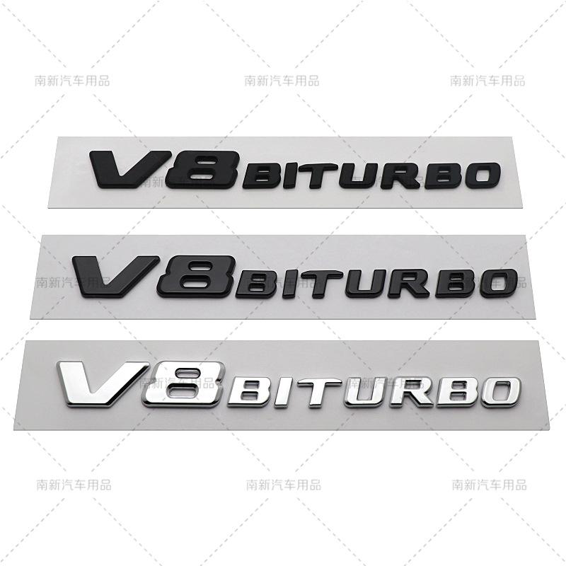 1X 3d ABS NDXG Car Fender Side V8 BITURBO Emblem For MB C63 E63 S63 GLS63 GLE63 W205 W204 W212 W213 W222 W221 Accessories