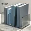 Library Book Ends Clear Acrylic Bookends, Stable Non Slip Desktop Organizer, Document Heavy Duty Holder File Holder, for Office Home Ad School