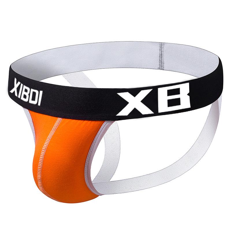 Men's Pure Cotton Underwear Breathable Fun Thong Youth Men's Sexy Letter Personality Thong