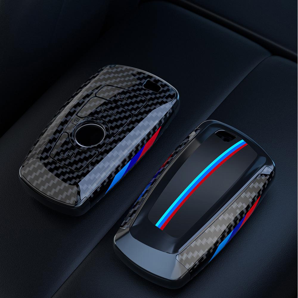 Hot 2025 Carbon Fibre Car Key Cover Case Holder Shell Bag For BMW F30 F20 F10 F18 F22 F01 X3 X4 F06 F02 M3 M5 Auto Keychain Acce
