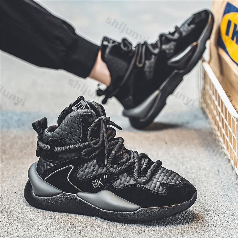 Fashion High Top Chunky Sneakers Mens Designer Spring Autumn Platform Sports Shoes Fashionable Casual Lace Up Youth Running Shoes