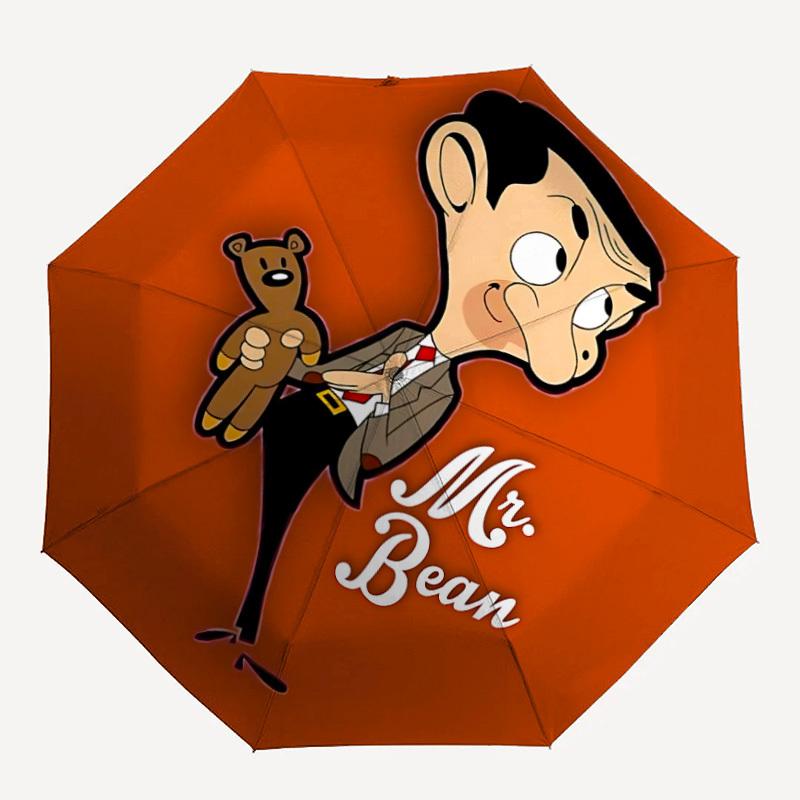 

1pc Bean Mr. Automatic Open/Close Umbrella Folding Umbrella, Portable Compact Travel Umbrella, Birthday/Christmas Gift for Men & Women L1110y35