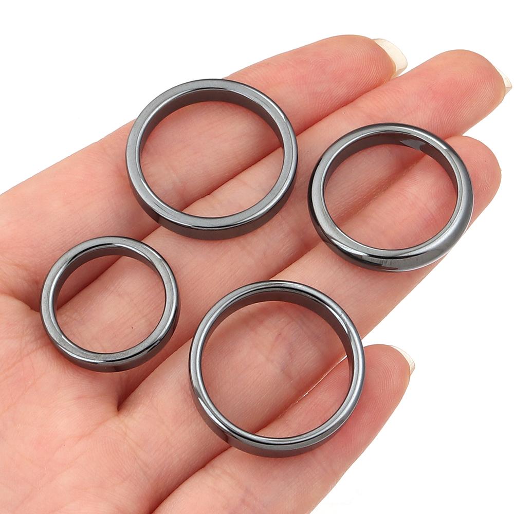 Schwarzer Gallensteinring Naturstein Hämatitring Nicht magnetisch Gesundheitsvorsorge Strahlenschutz Großhandel Schmuck Hochzeitsgeschenk