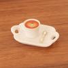 3Pcs/Set 1:12 Dollhouse Miniature Simulation Coffee Cup Spoon Tray Coffee Tray Living Scene Model Kitchen Tableware Decor Toys