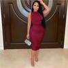Xiaoyuan Women's Solid Color Sleeveless Bodycon Ruched Dress - Spring/Summer Collection