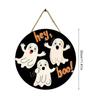 Halloween Ghost Door Sign Wooden Ghost Welcome Sign Spooky Decorative Sign for Home Holiday Yard Wall Decor