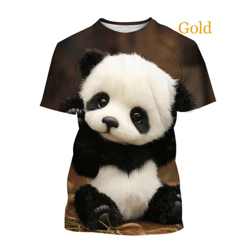 Summer Trend 3D Cute Animal Panda Printing T Shirt Chinese National Treasures Graphic T-shirts For Men Harajuku Funny Short Sleeve