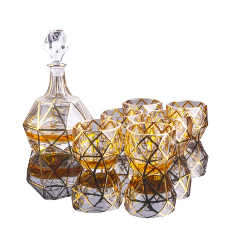 Flavinmci Diamantové Zlaté Křišťálové Karafy na Whisky