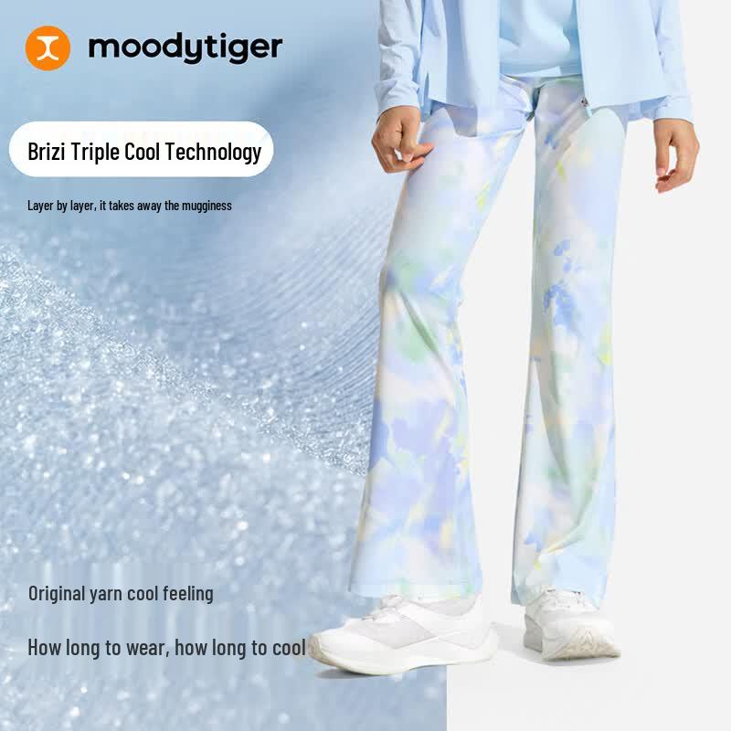 MoodyTiger Girls' Cooling Sun Protection Flared Athletic Pants