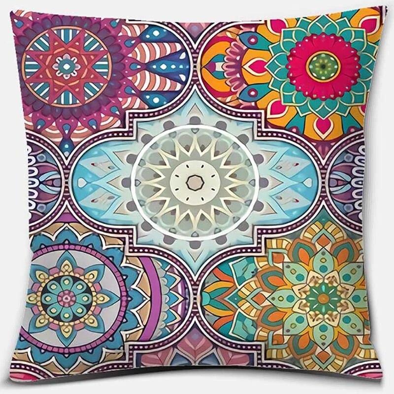 

Серія Мандала. Наволочка з візерунком. Квадратні меблі для домашнього офісу 45x45cm