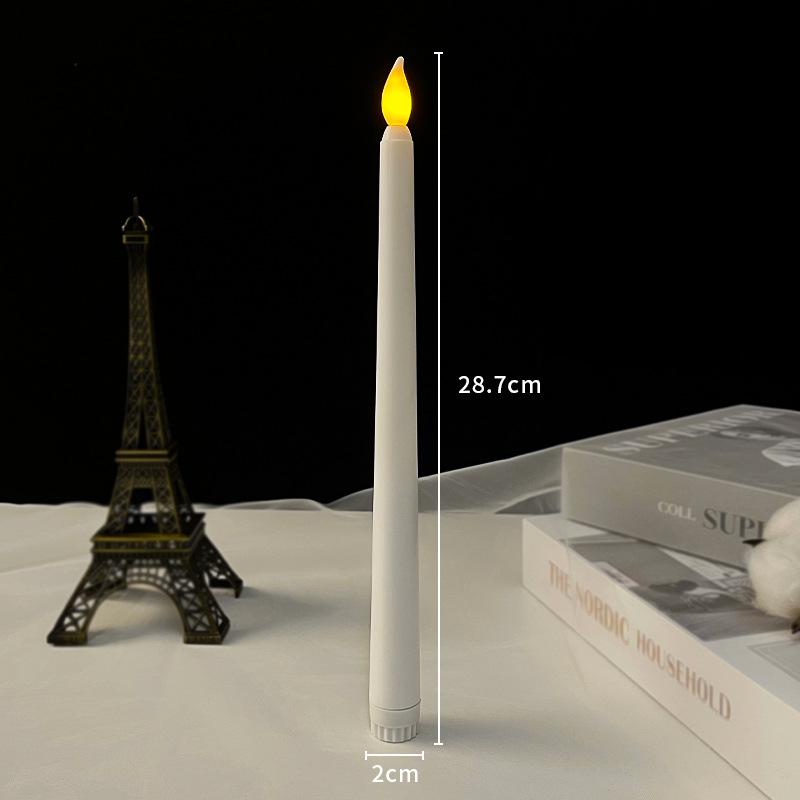 Simulated Long-pole Electronic Candle Light Romantic Atmosphere Decorative Light for Birthday PartiesDesktop Ornament