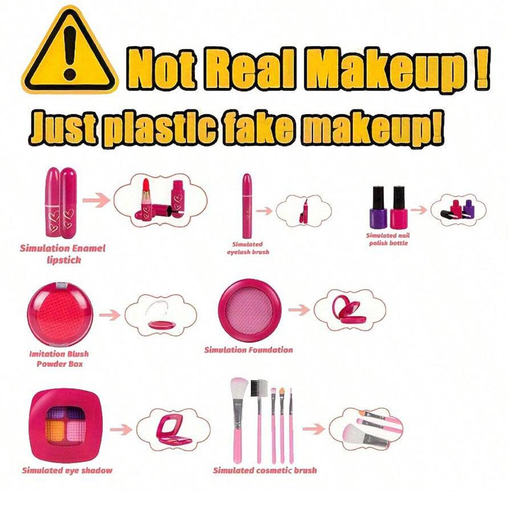Girl Gifts Pretend Play Makeup Toys Beauty Set for Toddler Little Girls Age 3 4 5 6-8 Kids Your Princess Children's Day Birthday