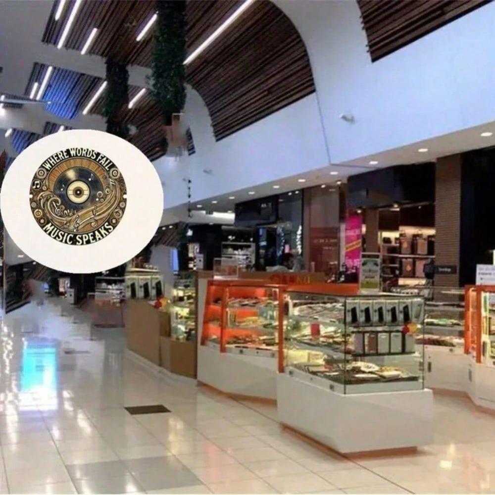 Exclusive 2D Metal Tin Sign Retro Circle Record Wall Art Home Bar Garage Decor
